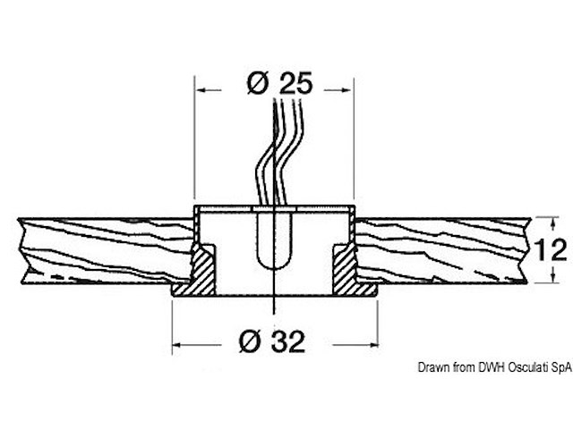 Luce cortesia Circinus 12/24 V blu