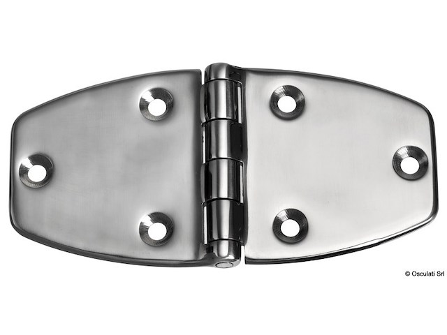 Cerniera inox trapezoidale 153x75x3,6mm