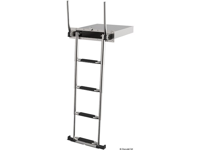 Scaletta a scomparsa per plancetta 4 gradini