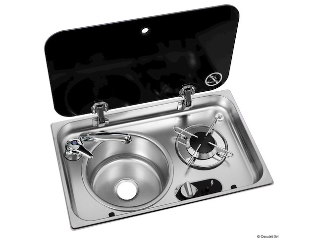 Piano cottura 1 fuoco - lavello SX con miscelatore