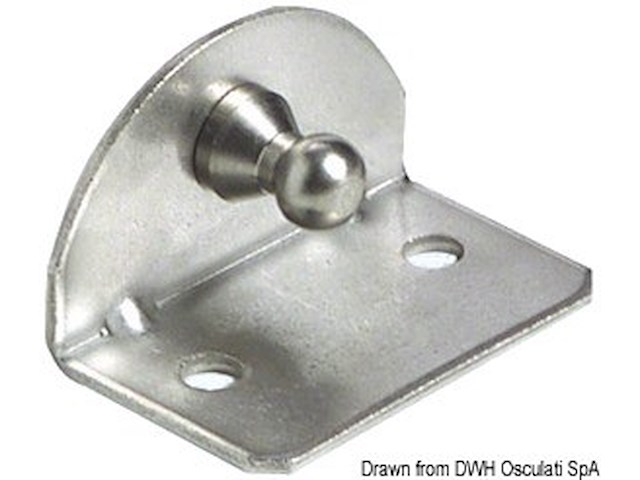 Piastrina 90° sfera 10 mm interna