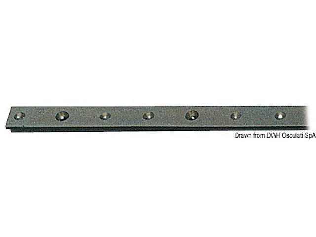 Rotaia lega leggera anodizzata 22x3 mm 2 m