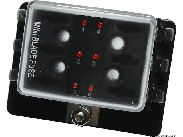 Scatola portafusibili lamellari MINI 6 uscite