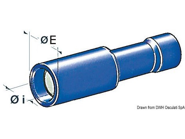 Terminali cilindrici femmina 2,5-6 mm²