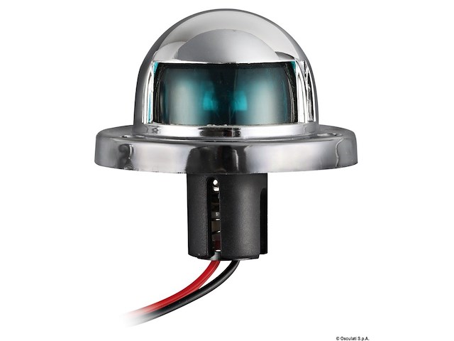 Fanalino ABS cromato verde 112°