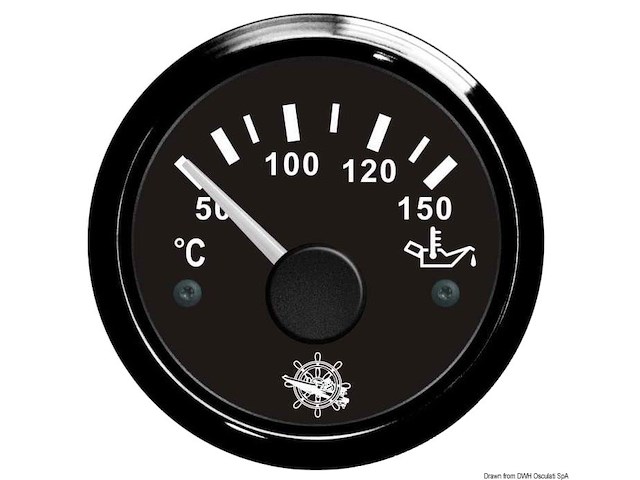 Indicatore temperatura olio 50/150° nero/nera