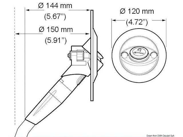 Doccia Twist calda/fredda angolata grigia