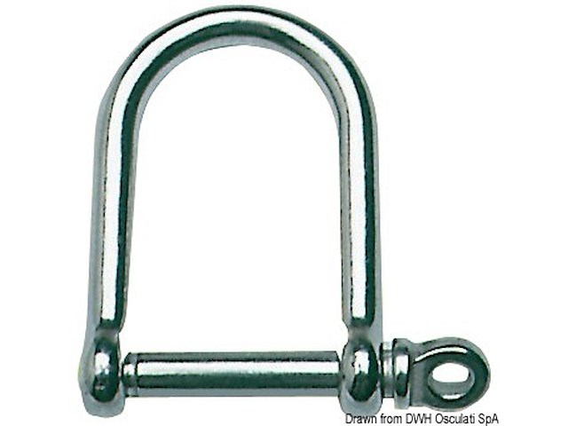 Grilli inox a D larga mm 12