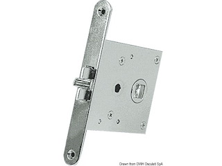 Serratura incasso ottone cromato