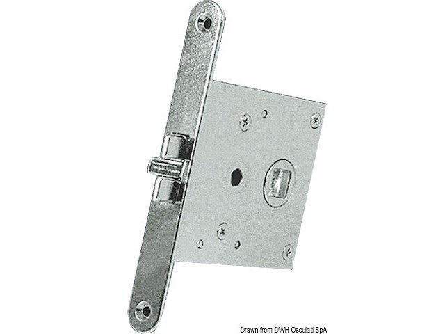 Serratura incasso ottone cromato