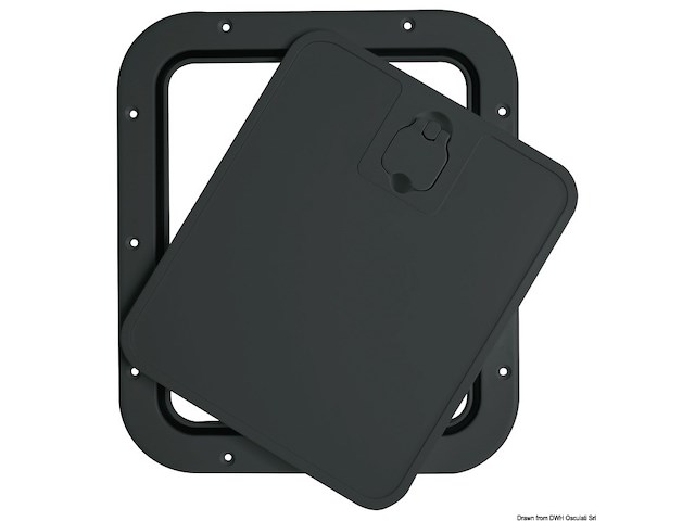 Portello estraibile nero 305 x 355 mm