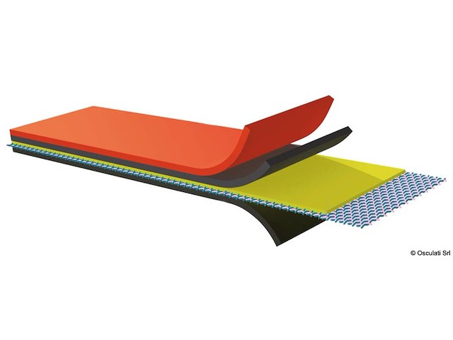 Tessuto per gommoni grigio artico