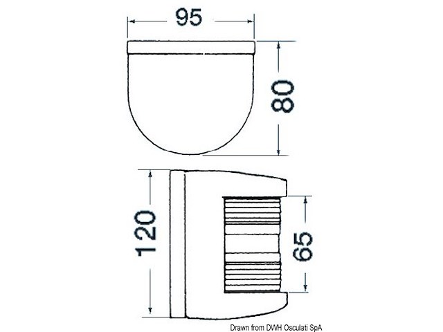 Fanale U78 poppa bianco 24 V