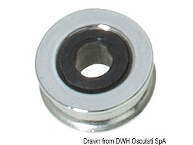 Puleggia inox mm 16 per cime 5/2,5 mm