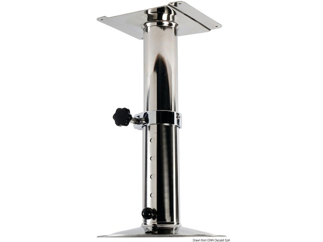 Piede girevole telescopico inox 540/720 mm