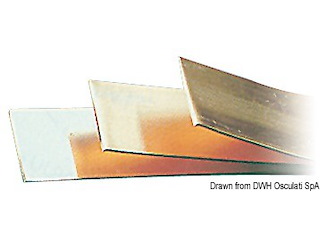 Piattina rame stagnato barre da 2 mt tolleranza +0.10 mt