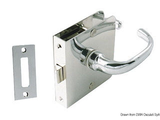 Serratura sx ot.cr + maniglia