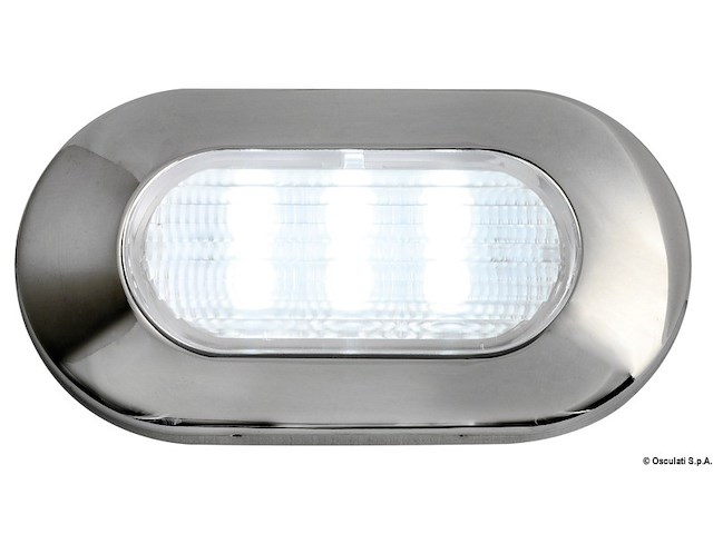 Luce di cortesia ovale 6 LED bianchi