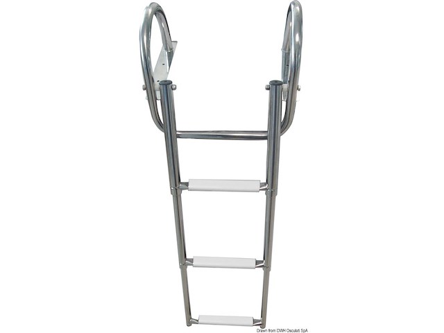 Scaletta 3 gradini neri con corrimano