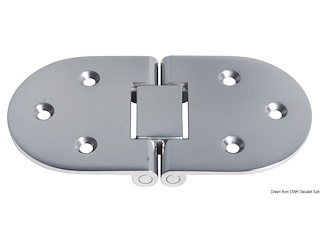 Cerniera inox con fori 137x70