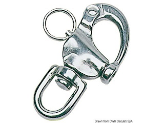 Moschettone inox spinnaker 87 mm