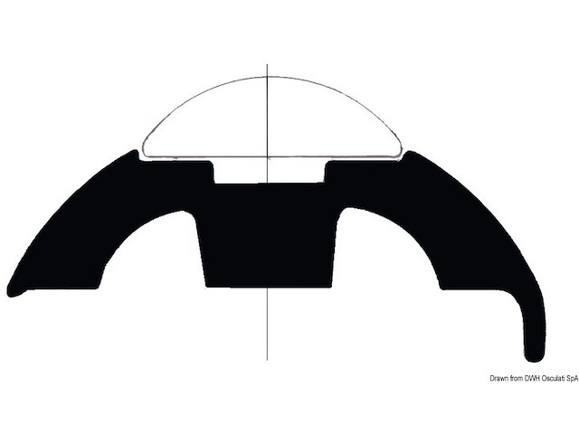 Base per profili PVC bianco 45 mm