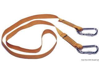 Cordone ombelicale 2 m con 2 moschettoni