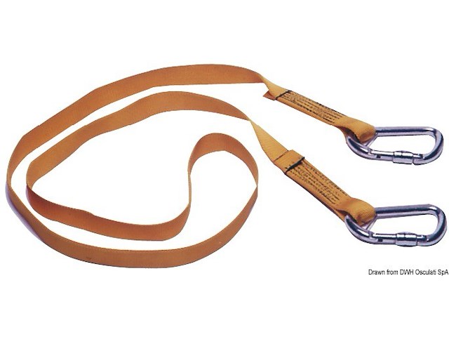 Cordone ombelicale 2 m con 2 moschettoni