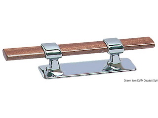 Bitta ottone cromato e legno mm 210