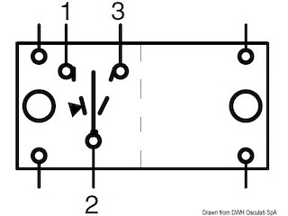 Interruttore ON-OFF-(ON) singolo polo 2 lam 12 V