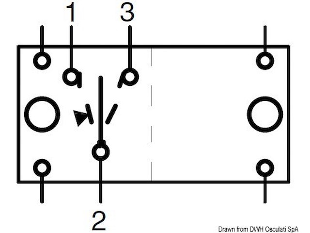Interruttore ON-OFF-(ON) singolo polo 2 lam 12 V