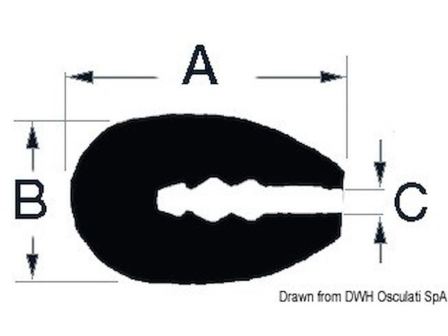 Profilo PVC nero 3,5 mm  (rotolo 24 m)