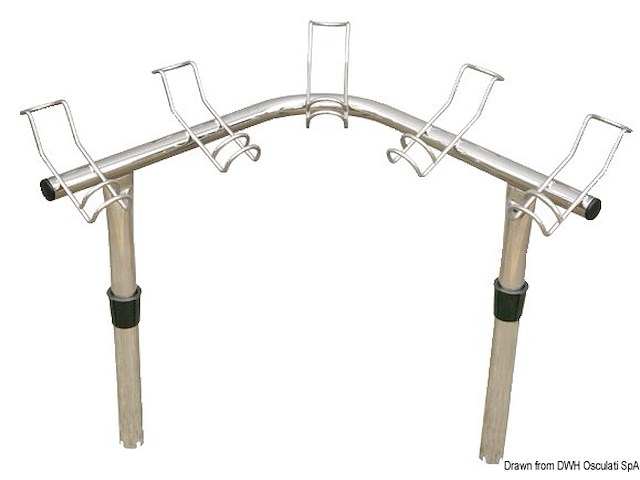 Reggicanne inox 5 posti