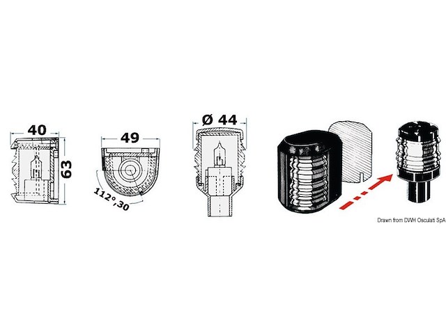 Fanale Utility 88 poppa bianco/bianco