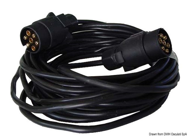 Cavo prolunga rimorchio 2 spine/7 poli 10 m