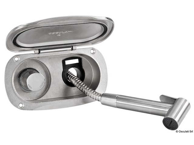 Box doccia Elissa inox-doccia Tiger tubo inox 4m