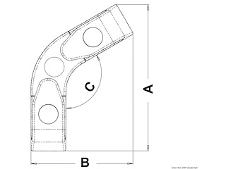 Passacavo angolare a rulli 120°