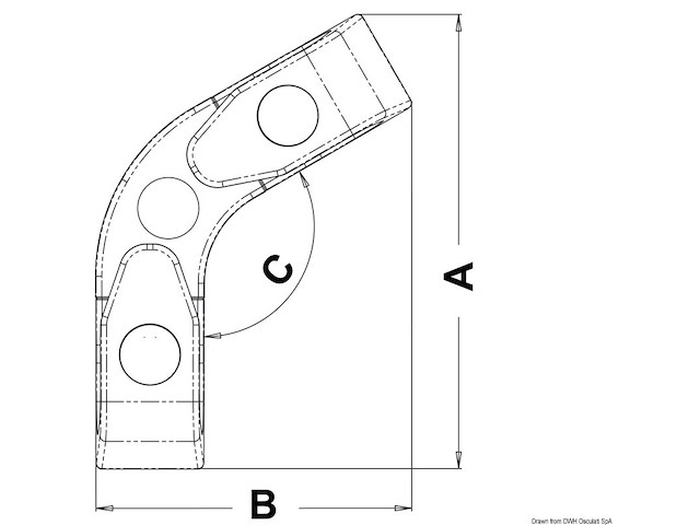 Passacavo angolare a rulli 120°