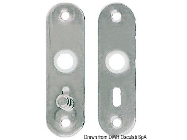 Coppia placche ottone cromato