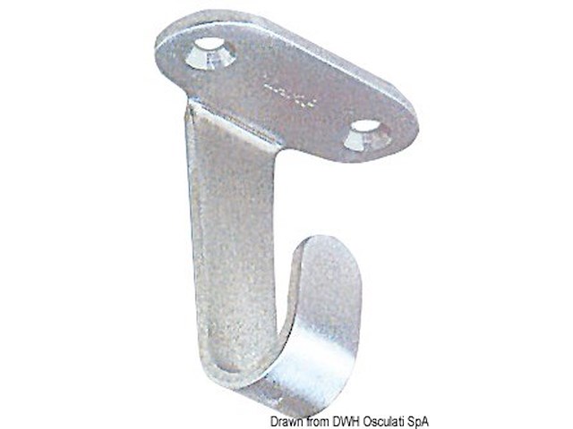 Gancio inox a  soffitto mm 45
