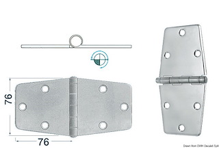Cerniera inox 152x76 mm