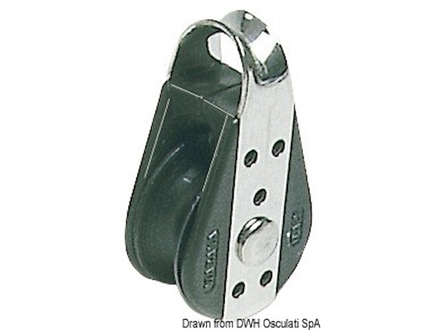 Bozzello inox 1 puleggia 22x6