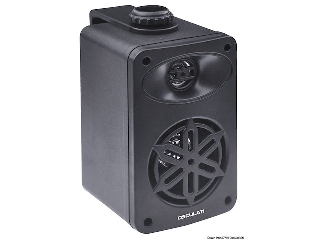 Coppia di casse stereo 2 vie per interno nere 4" - 2X120W