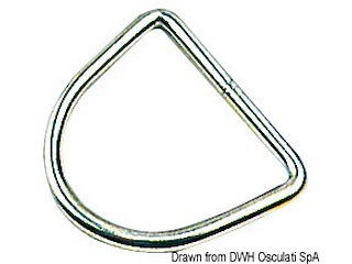 Mezzo anello inox 6x50 mm