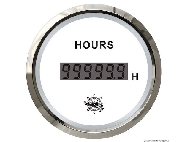 Contaore digitale bianco/lucida