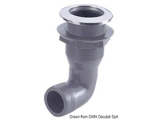 Scarico a mare 90° 1"