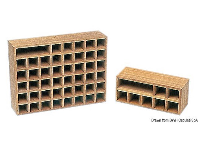 Contenitore teak per 40 bandiere