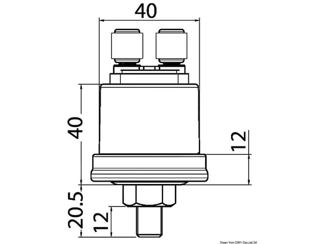 Bulbo olio 10 bar M10x1 poli isolati