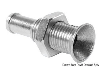 Mini scarico inox a filo 1/4"