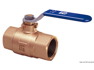Valvola a sfera F-F in bronzo passaggio tot. 2"1/2